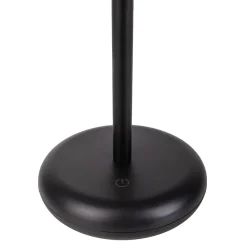 Lampe de table à accu PASI intérieur extérieur métal plastique noir intensité variable tactile fonction mémoire hauteur 26cm