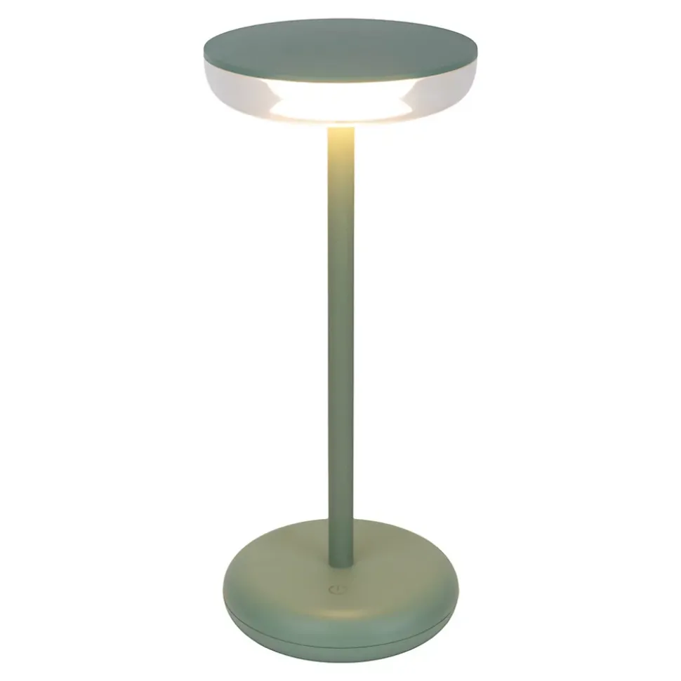 Lampe de table à accu PASI intérieur extérieur métal plastique rose intensité variable tactile fonction mémoire hauteur 26cm
