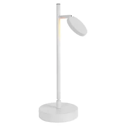 Lampe de table LED rechargeable LUPA 45cm aluminium blanc et plastique blanc LED intégrées intensité variable capteur tactile