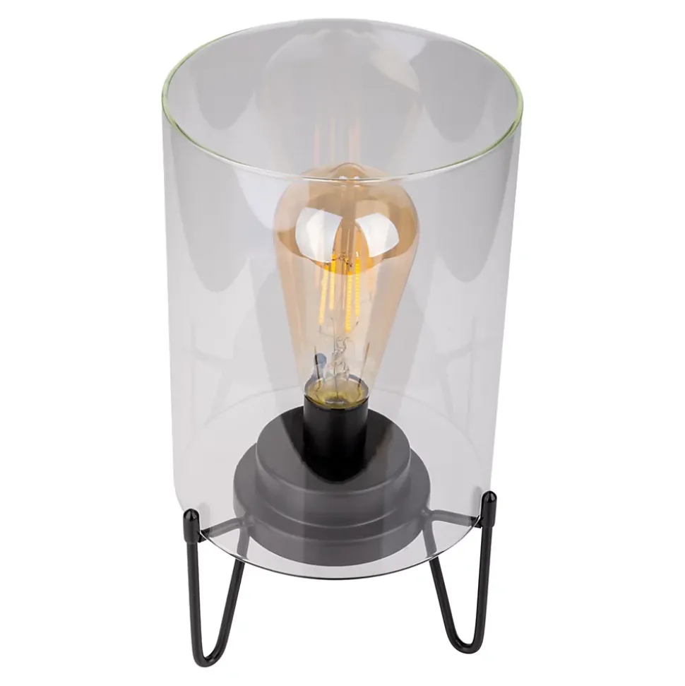 Lampe à piles 'LONNA' lampe de table pour l'extérieur, métal et verre, en noir, hauteur 28,5 cm