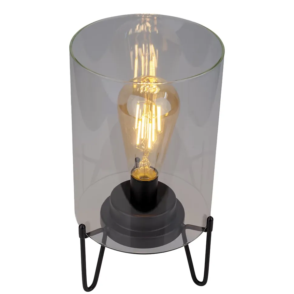 Lampe à piles 'LONNA' lampe de table pour l'extérieur, métal et verre, en noir, hauteur 28,5 cm