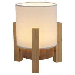 Lampe table accu MADITA H 19cm blanc naturel LED intégrée intensité variable capteur tactile