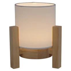 Lampe table accu MADITA H 19cm blanc naturel LED intégrée intensité variable capteur tactile