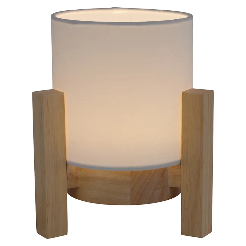 Lampe table accu MADITA H 19cm blanc naturel LED intégrée intensité variable capteur tactile