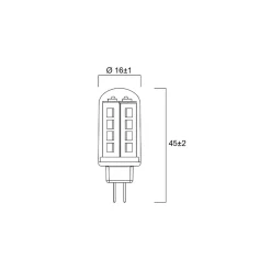 Lampe TOLEDO G4 1,9W 200lm 827 L 45mm - SYLVANIA - 29654