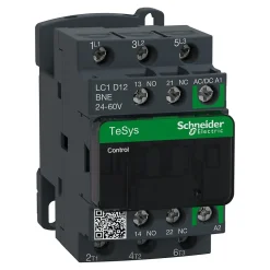 Lc1d12bne Schneider - Contacteur Moteur Triphasé - 3no - 12a - Bobine 24 à 60vca-cc - étrier - Tesys Lc1d12