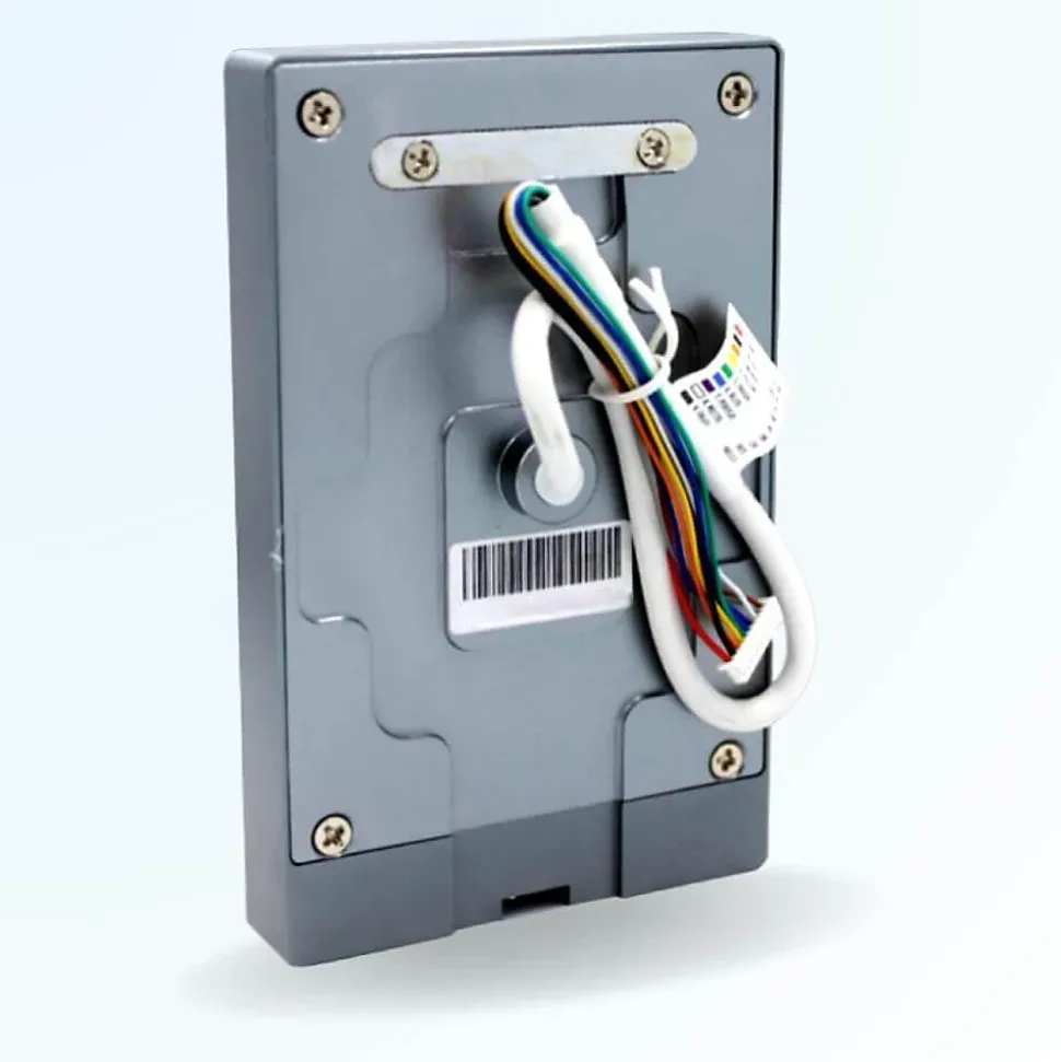 Lecteur biométrique de contrôle d'accès connecté locky-7d avec boitier métal à empreinte, code, badge et bluetooth