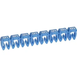 038216 Legrand - Boite De 1200 Repères Cab 3 Pour Fils 0,5mm² à 1,5mm² - Marquage Chiffre 6 Bleu