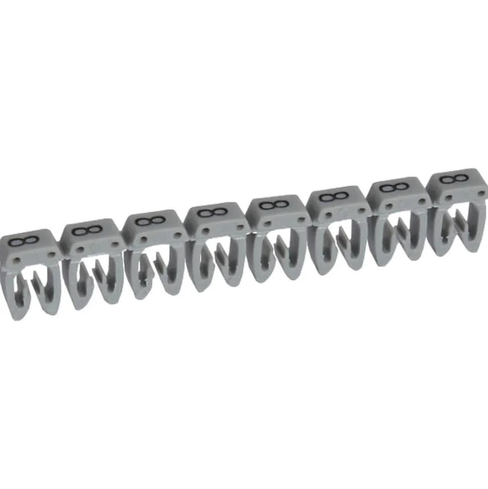 038108 Legrand - Boite De 1000 Repères Cab 3 Pour Fils 0,15mm² à 0,5mm² - Marquage Chiffre 8 Gris