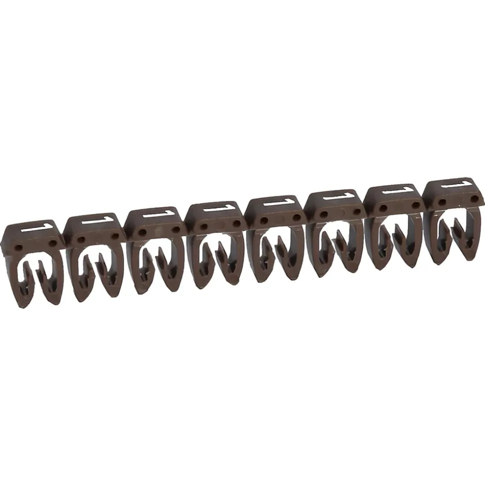 038221 Legrand - Boite De 1200 Repères Cab 3 Pour Fils 1,5mm² à 2,5mm² - Marquage Chiffre 1 Brun
