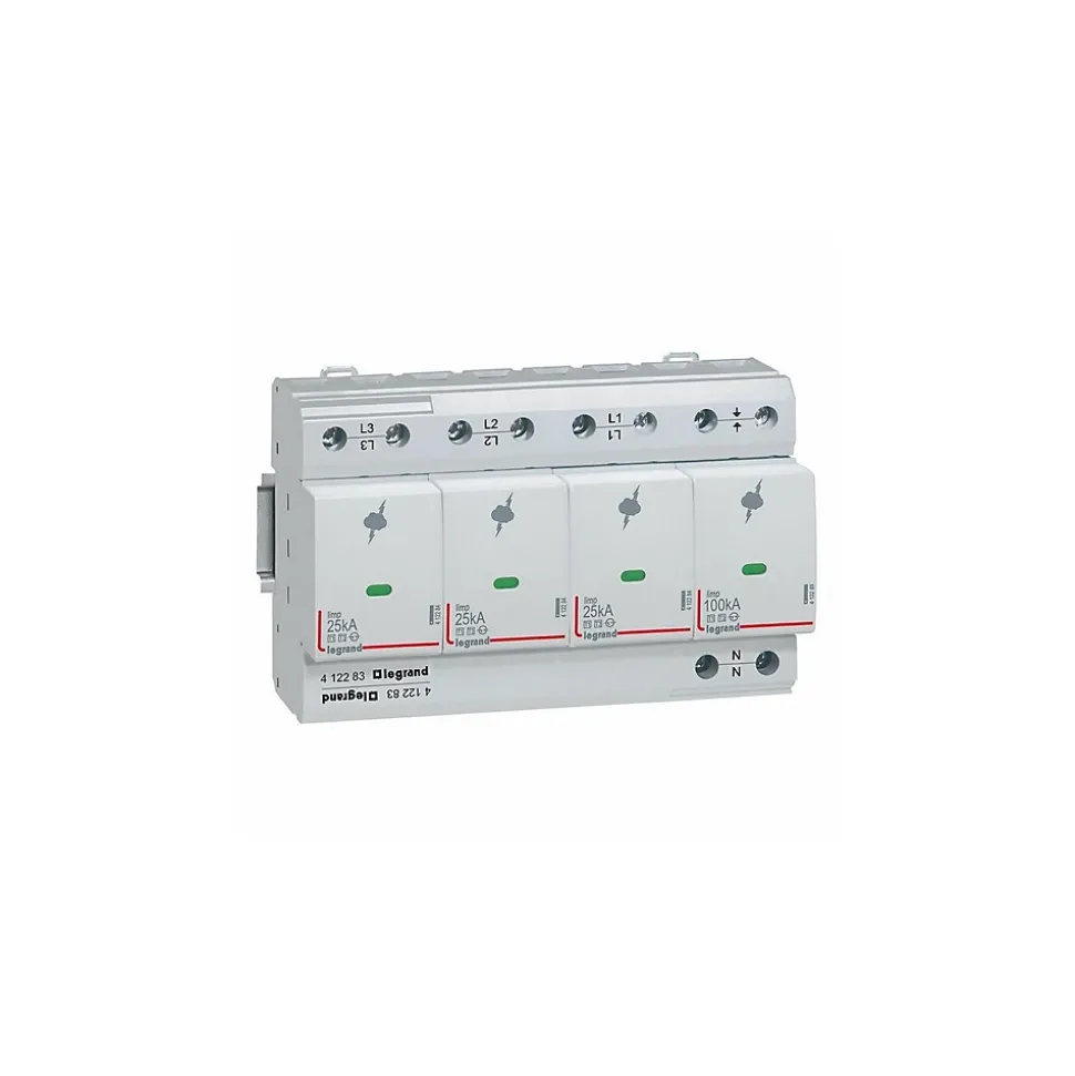 412283 Legrand - Parafoudre Triphasé + Neutre De Type 1 - 50ka - Report De Signalisation