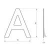 Lettre A inox H.76mm adhésif - THIRARD