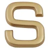 Lettre de maison - marquage S - en PVC - couleur or - autocollant - hauteur 3,7 cm - Chapuis LD37S