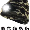 LIGHTHOUSE : Bonnet avec frontale LED rechargeable. Camouflage