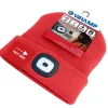 LIGHTHOUSE: Bonnet avec lampe frontale LED rechargeable. Rouge