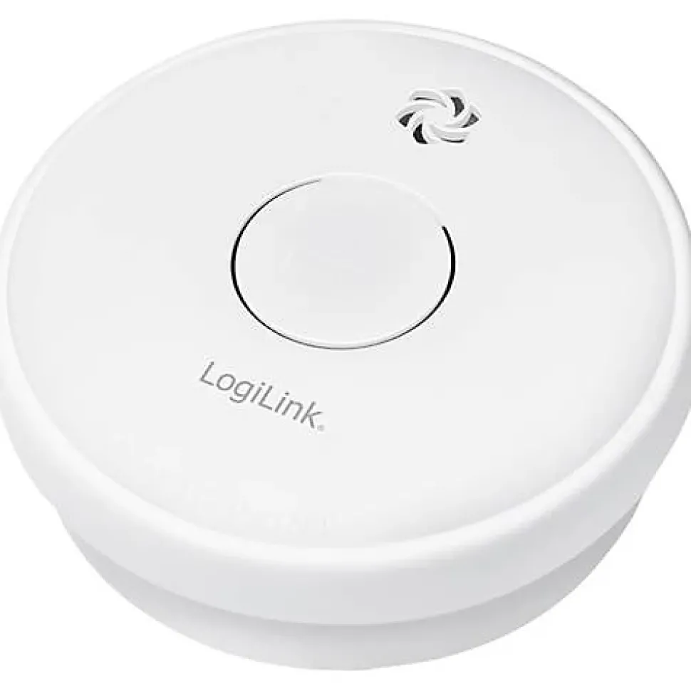 LogiLink détecteur de fumée SC0015 à pile 9 V, alarme 85 dB, capteur photoélectrique, montage mural ou plafond
