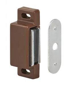 Loqueteau magnétique force 2 - max 4kg, pour porte d'ameublement, marron - THIRARD