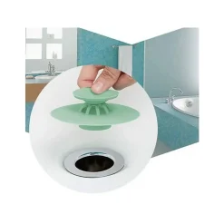 Lot de 5 bouchons de vidange en silicone pour baignoire, évier, douche