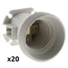 Lot de 20 douilles de chantier E27 - Blanc - Zenitech