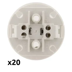 Lot de 20 douilles de chantier E27 - Blanc - Zenitech