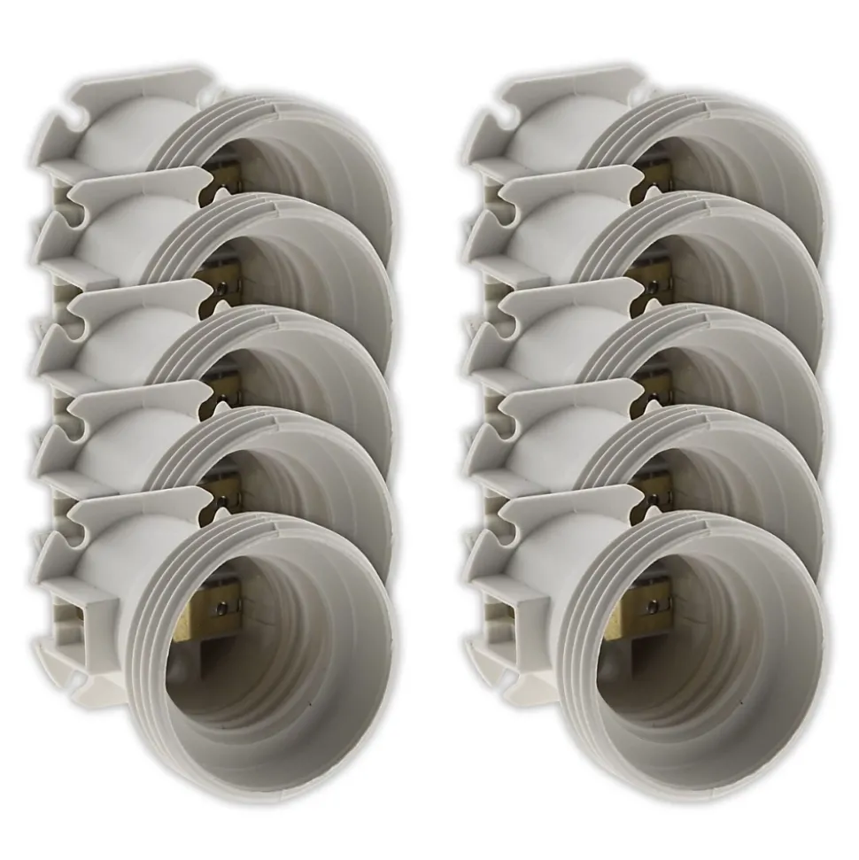 Lot de 200 douilles de chantier E27 - Blanc - Zenitech