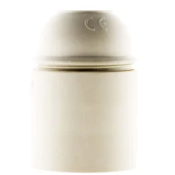 Lot de 2 douilles lisses sans bague E27 - Blanc - Zenitech