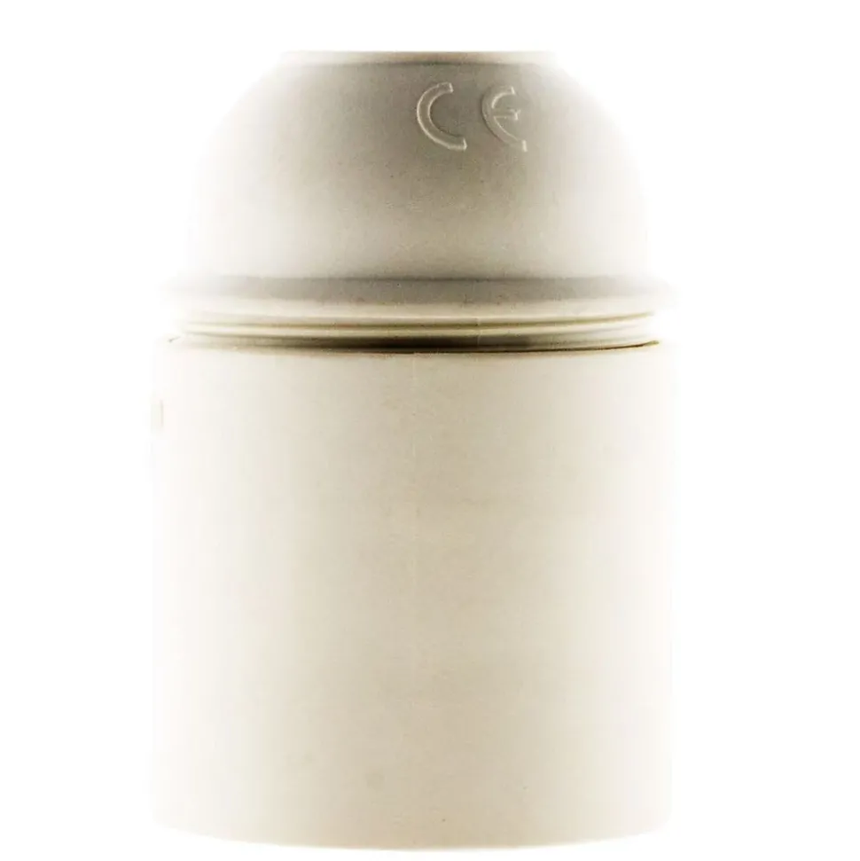 Lot de 2 douilles lisses sans bague E27 - Blanc - Zenitech