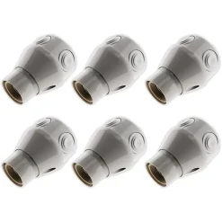 Lot de 10 douilles orientables E27 - Blanc - Zenitech