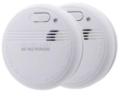 Lot de 4 détecteurs de fumée autonomie 3 ans - pile et accessoires - Otio