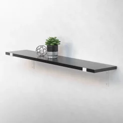 Lot de 2 Equerres d'Etagere murale support robuste en métal blanc