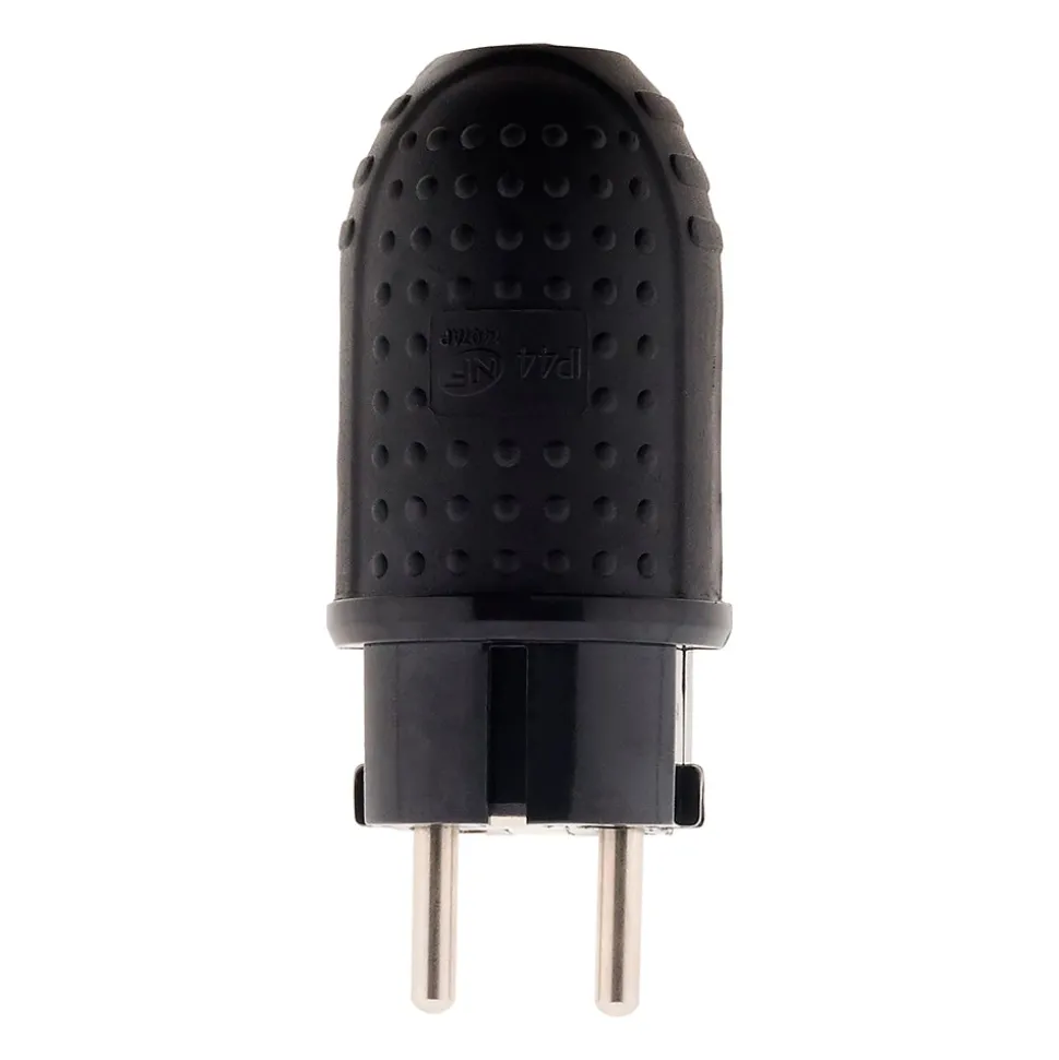 Lot de 10 fiches caoutchouc mâles 16A 2P+T - Zenitech