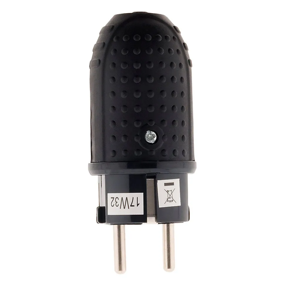 Lot de 10 fiches caoutchouc mâles 16A 2P+T - Zenitech