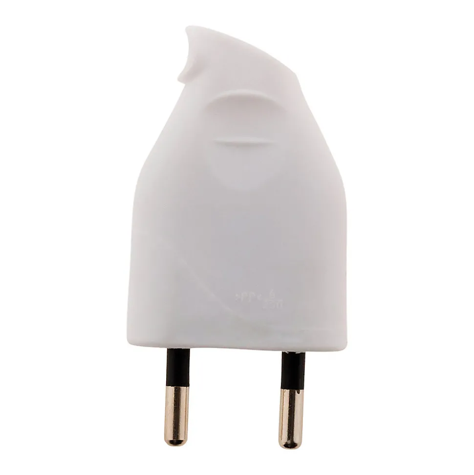 Lot de 10 fiches mâles 2P 6A latérales - Blanc - Zenitech