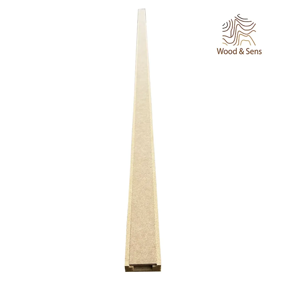 Lot de 10 Goulottes MDF Passes-câbles à couvercle, L.2.44 m x H.5.5 cm, Ep. 18 mm