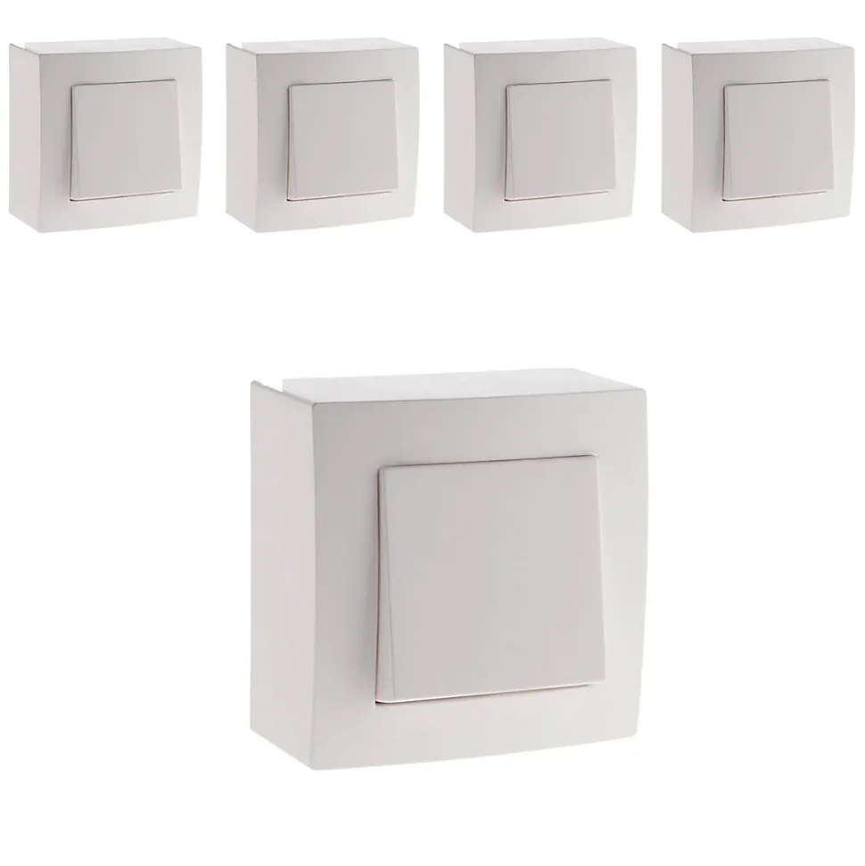 Lot de 5 interrupteurs va et vient Presto - Zenitech