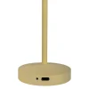 Lot de 2 lampes de table LED rechargeables 'Gomba' pour l'extérieur et l'intérieur, en métal et plastique jaune, hauteur 18,5 cm