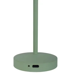 Lot de 2 lampes de table LED rechargeables 'Gomba' pour l'extérieur et l'intérieur, en métal et plastique menthe, hauteur 18,5 cm