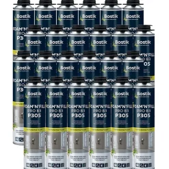 Lot de 24 Mousses expansives PU pistolable P305 Foam'n'Fill Pro B3 750ml BOSTIK