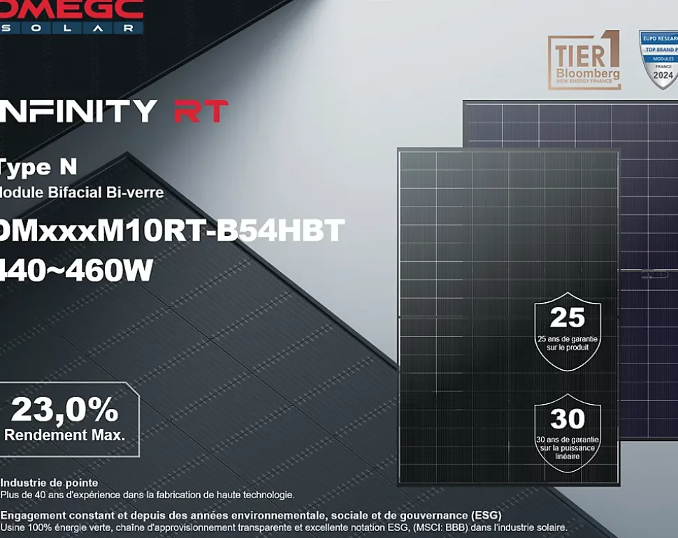 Lot de 4 Panneaux solaires 450Wc DMEGC Bifacial - Bi-verre