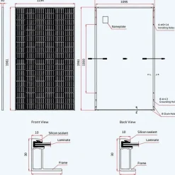 Lot de 4 Panneaux solaires 500Wc TrinaSolar Bifacial - Bi-verre