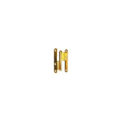 Lot de 12 paumelles menuiserie bois coudée - TORBEL Argent 60 Droite 100