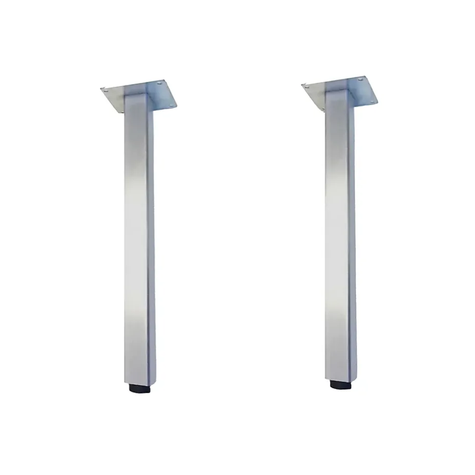 Lot de 2 pieds en métal pour meuble de salle de bain