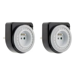 Lot de 2 programmateurs mécaniques - Noir - Otio