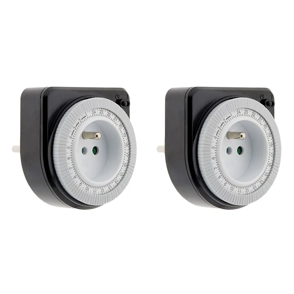 Lot de 2 programmateurs mécaniques - Noir - Otio