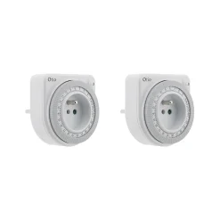 Lot de 2 programmateurs mécaniques - Blanc - Otio