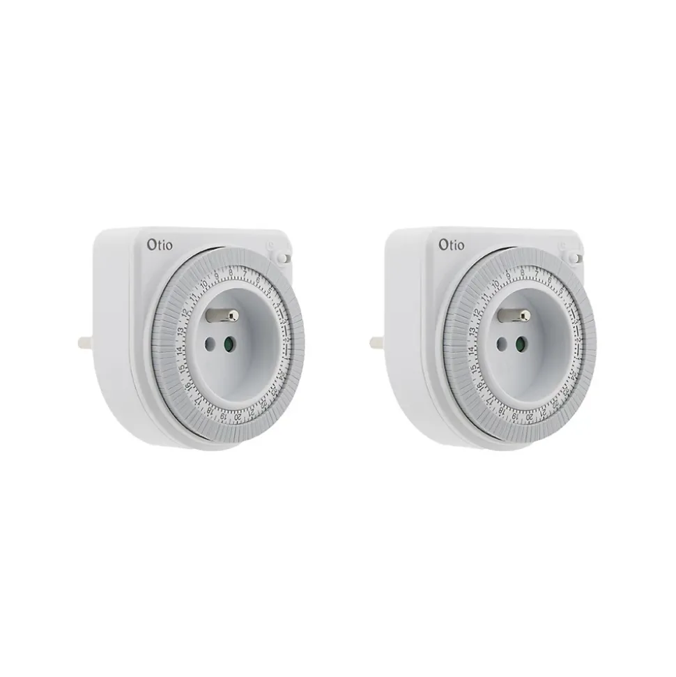 Lot de 2 programmateurs mécaniques - Blanc - Otio
