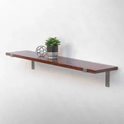 Lot de 4 équerre d'Etagere murale équerre fixation en métal gris