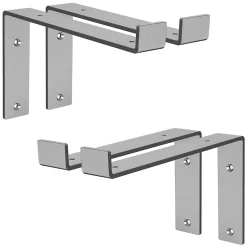 Lot de 4 équerre d'Etagere murale équerre fixation en métal gris