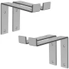 Lot de 4 équerre d'Etagere murale équerre fixation en métal gris