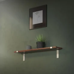 Lot de 4 équerre d'Etagere murale équerre fixation en métal gris